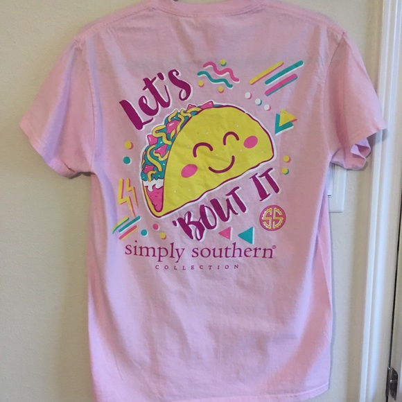 Simply Southern Tops - Simply Southern Pink “Let’s Taco ‘bout It” Shirt